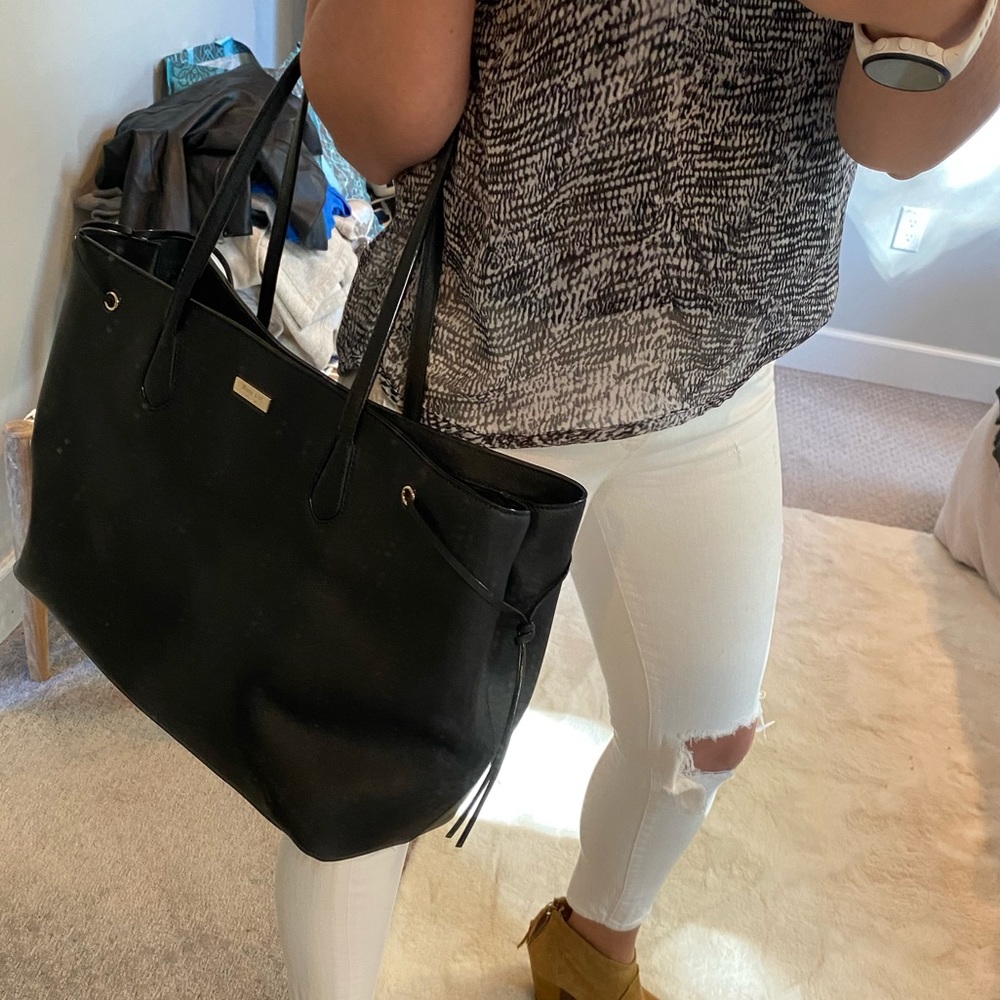 Kate Spade large tote bag authentic black leather